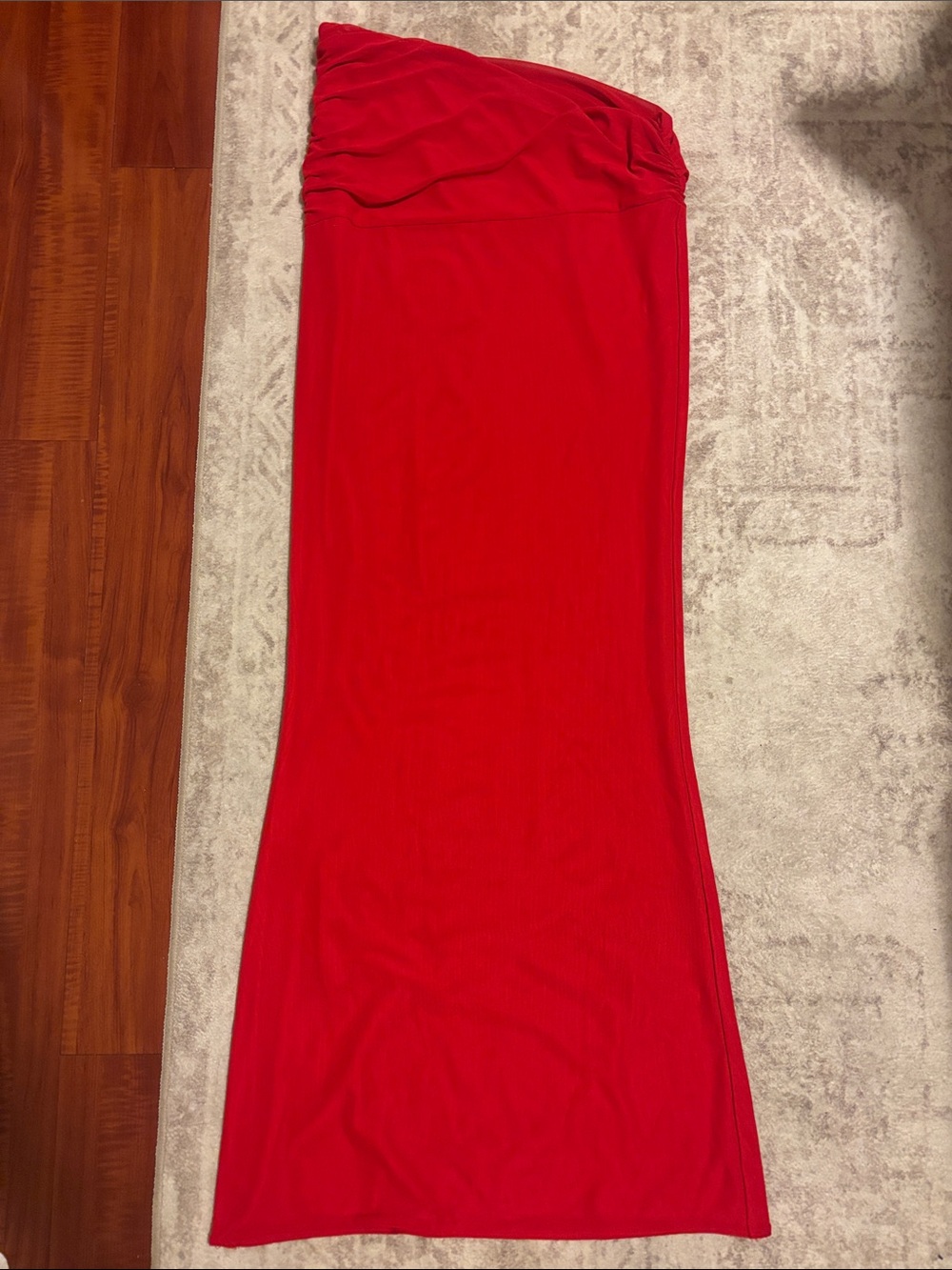 Outcast Red Maxi Mesh Skirt